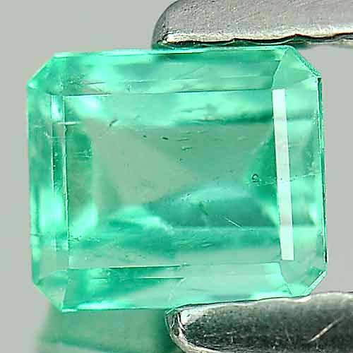 Natural Green Emerald 0.49 Ct. Octagon Shape 4.7 x 4.1 x 3.5 Mm. Gemstone (1 of 3)