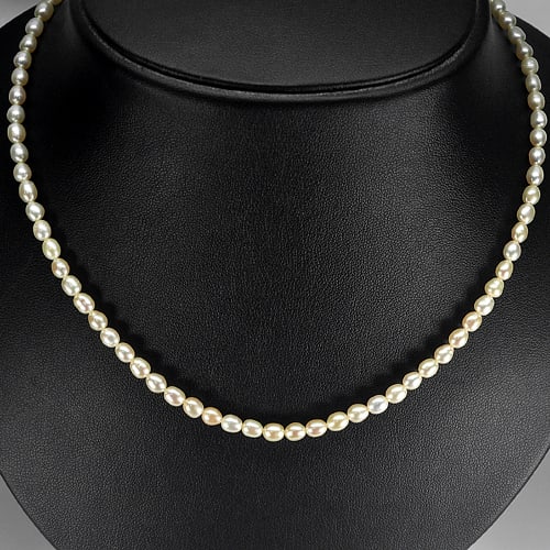 Natural Peach Pink Pearl 48.45 Ct. Fancy Cabochon Beads Strand 14.5 Inch. Gemstone from Thailand: Product ID: 805206356 Product Name: Natural Pearl Weight: 48.45 CT. Size: Length 14.5 Inch. 5 x 4 MM. Shape: Fancy Cabochon Color: Pink Clarity:Opaque Luster: Strong Iridescent Gems Origin: Thailand T