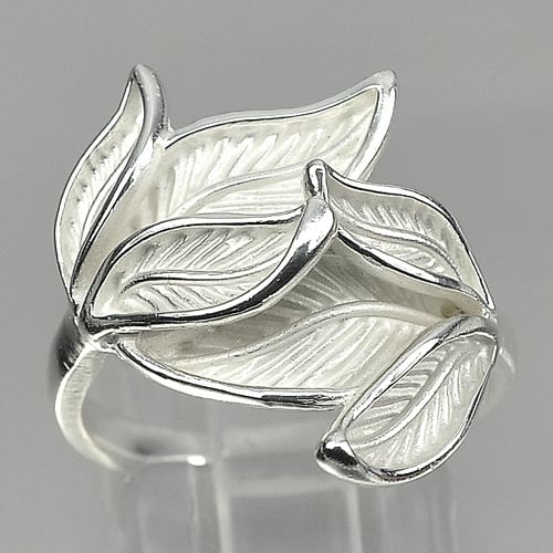 4.41 G. Good Looking Leaf Jewelry Real 925 Sterling Silver Ring Size 7: Product ID: 280310010 Product Type: 925 Sterling Silver Fine Jewelry Jewelry Weight: 4.41 Grams. Ring Size: 7 Resizable(Fee) Gemstones Color: White Metal: Solid Silver 92.5%. Gemstone Detail: Average