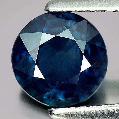 Natural Blue Sapphire 1.78 Ct. Round Shape 7.1 Mm. Gemstone From Madagascar (1 of 4)