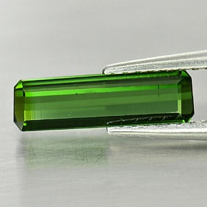 Natural Green Tourmaline 1.01 Ct. Octagon Shape 12.2 x 3.7 Mm Gemstone From Nigeria (1 of 3)