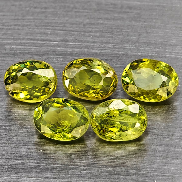 Natural Green Demantiod Garnet 1.17 Ct. 5 Pcs Oval Shape 4.2 x 3.2 Mm Gemstones From Madagascar: Product ID: 802937568 Product Name: Natural Demantoid Weight: 1.17 CT. Size: 4.2 x 3.2 x 2.5 MM. Shape: Oval Color: Green Clarity:SI1 Luster: Good Gems Origin: Madagascar Treatment: Unheated Crystal S