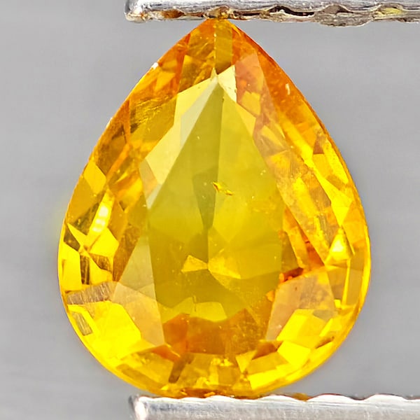 Natural Yellow Sapphire 0.61 Ct. Pear Shape 6.1 x 4.9 Mm Gemstone from Thailand (1 of 3)