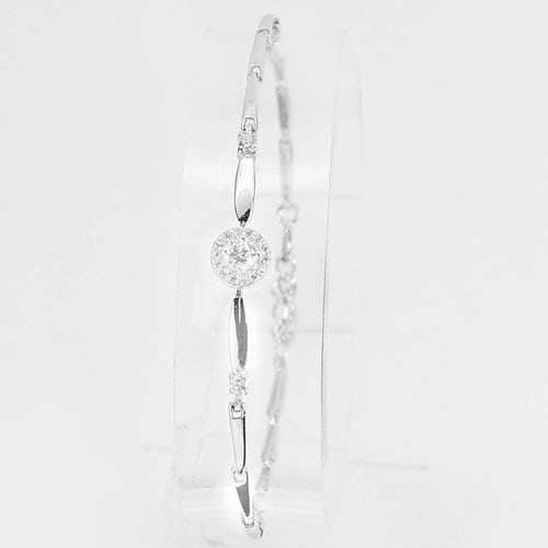 925 Silver Sterling Jewelry Bracelet 4.14 Grams Length 6 Inch. Lovely Design: Product ID: 280560092 Product Name: Natural Fashion Jewelry Weight: 4.14 CT. Size: None MM. Shape: Bracelet Color: Silver Clarity:None Luster: None Gems Origin: Thailand Treatment: None Crystal Struct