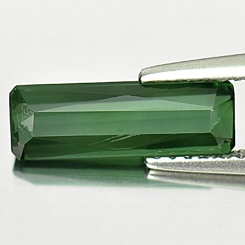 Natural Green Tourmaline 1.71 Ct. Octagon Shape 12.5 x 4.3 Mm Gemstone from Nigeria (1 of 3)