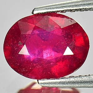 Natural Purplish Red Ruby 1.77 Ct. Oval Shape 7.9 x 6 Mm Gemstone From Madagascar: Product ID: 805929753 Product Name: Natural Ruby Weight: 1.77 CT. Size: 7.9 x 6 x 3.9 MM. Shape: Oval Color: Purplish Red Clarity:SI Luster: Good Gems Origin: Madagascar Treatment: Heated (Lead-glass