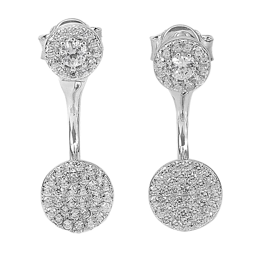 2.80 G.1 Pair Real 925 Sterling Silver Jewelry Earrings with Round White CZ: Product ID: 205101234 Product Name: Sterling Silver Earrings Product Type: 925 Sterling Silver Fine Jewelry Jewelry Weight: 2.80 Grams. Gemstones Color: Silver Metal: Solid Silver 92.5%. Gemstone Deta