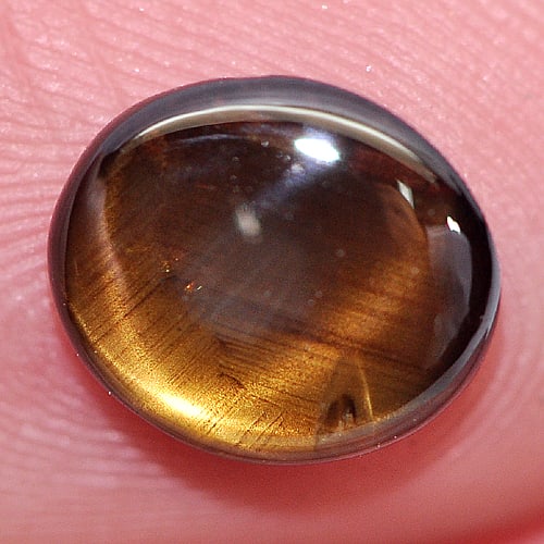 Certified Natural Golden Star Sapphire 6 Ray 1.22 Ct. Oval Cabochon Shape 6.69 x 7.74 Mm. Gemstone: Product ID: 806149970 Product Name: Natural Star Sapphire Weight: 1.22 CT. Size: 6.69 x 7.74 x 2.06 MM. Shape: Oval Cabochon Color: Yellow Clarity:Opaque Luster: Good 6 Ray Star Gems Origin: Thailand