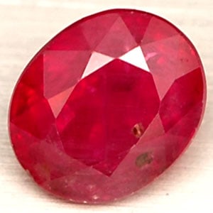 Natural Red Ruby 1.99 Ct. Oval Shape 7.2 x 6 Mm Gemstone From Madagascar: Product ID: 105901449 Product Name: Natural Ruby Weight: 1.99 CT. Size: 7.2 X 6 X 5.5 MM. Shape: OVAL Color: RED Clarity:SI1 Luster: GOOD Gems Origin: MADAGASCAR Treatment: HEATED Crystal Structure: T