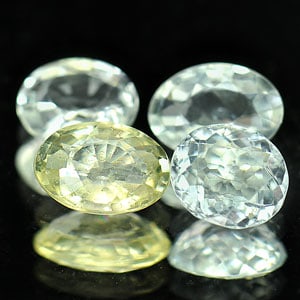 Natural Aquamarine 2.13 Ct. 4 Pcs Oval Shape Unheated Gemstone From Brazil (1 of 3)