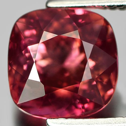 Natural Purplish Pink Tourmaline 1.89 Ct. Clean Cushion Shape 7.3 x 7.2 Mm Gemstone From Nigeria (1 of 3)