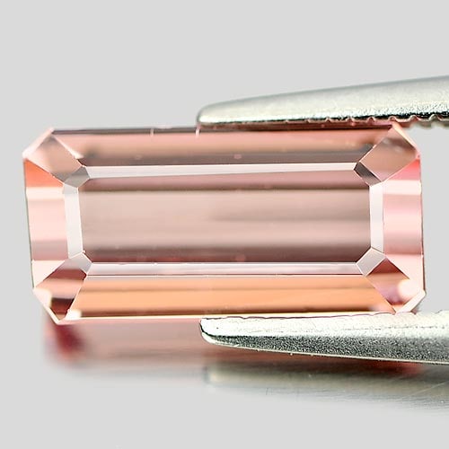 Natural Peach Pink Tourmaline 2.50 Ct. Octagon Shape 11.2 x 5.6 Mm. Unheated Gemstone From Nigeria (1 of 3)
