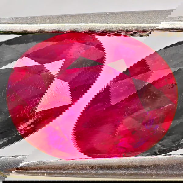 Natural Purplish Red Ruby 2.59 Ct. Oval Shape 9 x 7 Mm Gemstone From Madagascar (1 of 3)