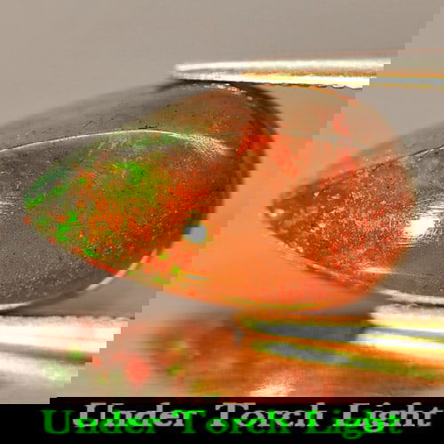 Natural Fire Red Black Opal 2.27 Ct. Pear Cabochon Shape 13.7 x 8 Mm. Gemstone (1 of 3)