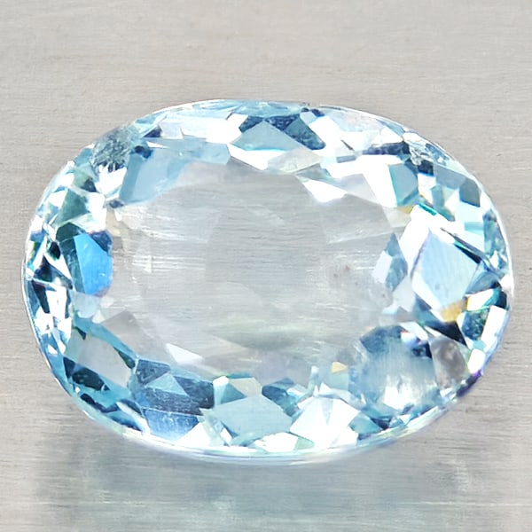 Natural Baby Blue Aquamarine 1.15 Ct. Oval Shape 7.5 x 5.7 Mm Gemstone From Brazil: Product ID: 800812375 Product Name: Natural Aquamarine Weight: 1.15 CT. Size: 7.5 x 5.7 x 4 MM. Shape: Oval Color: Baby Blue Clarity:SI1 Luster: Good Gems Origin: Brazil Treatment: Unheated Crystal St