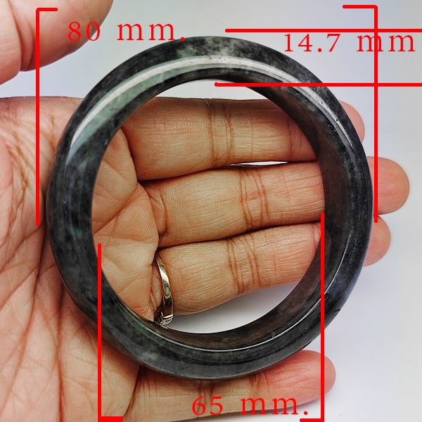 Natural Genuine Mulit Color Jade 456.58 Ct. Bangle Round Shape 80 x 65 Mm Gemstone From Thailand: Product ID: 819816123 Product Name: Natural Gemstones Weight: 456.58 CT. Size: 80 x 65 x 14.7 MM. Shape: Round Shape Color: Multi-Color Green Clarity:Opaque Luster: Good Gems Origin: Thailand Treatmen