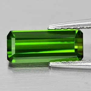 Natural Green Tourmaline 1.31 Ct. Octagon Shape 10 x 4.2 Mm Gemstone From Nigeria (1 of 3)
