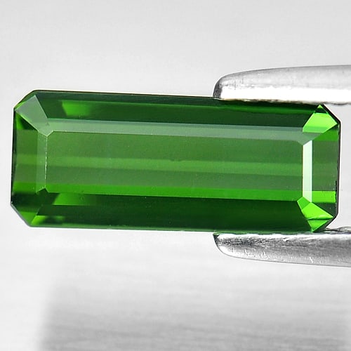 Natural Green Tourmaline 1.37 Ct. Clean Octagon Shape 11.2 x 4.6 Mm. Gemstone Unheated From Nigeria (1 of 3)