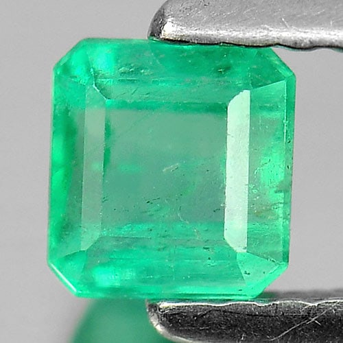Natural Green Emerald 0.52 Ct. Octagon Shape 4.7 x 5 Mm. Gemstone Unheated From Columbia: Product ID: 802403170 Product Name: Natural Emerald Weight: 0.52 CT. Size: 4.7 x 5 x 3.7 MM. Shape: Octagon Color: Green Clarity:SI1 Luster: Good Gems Origin: Columbia Treatment: Unheated Crystal Stru