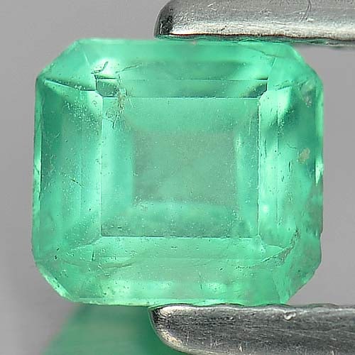 Natural Green Emerald 0.56 Ct. Octagon Shape 5.2 x 4.7 Mm. Gemstone: Product ID: 802403205 Product Name: Natural Emerald Weight: 0.56 CT. Size: 5.2 x 4.7 x 3.4 MM. Shape: Octagon Color: Green Clarity:SI Luster: Good Gems Origin: Columbia Treatment: Unheated Crystal Str