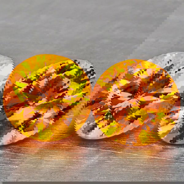 Natural Orange Songea Sapphire 0.27 Ct. 2 Pcs Round Diamond Cut 3 Mm Gemstones From Tanzania: Product ID: 806162901 Product Name: Natural Orange Sapphire Weight: 0.27 CT. Size: 3 x 3 x 2.2 MM. Shape: Round Diamond Cut Color: Orange Clarity:VSI Luster: Good Gems Origin: Tanzania Treatment: Heat