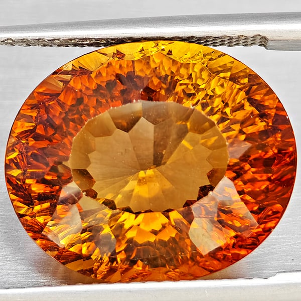Natural Imperial Topaz 14.72 Ct. Oval Concave Cut 15.7 x 13.1 Mm Gemstone From Brazil: Product ID: 807168620 Product Name: Natural Topaz Weight: 14.72 CT. Size: 15.7 x 13.1 x 9.8 MM. Shape: Oval Shape Color: Imperial Clarity:VSI Luster: Good Gems Origin: Brazil Treatment: Treated Crysta