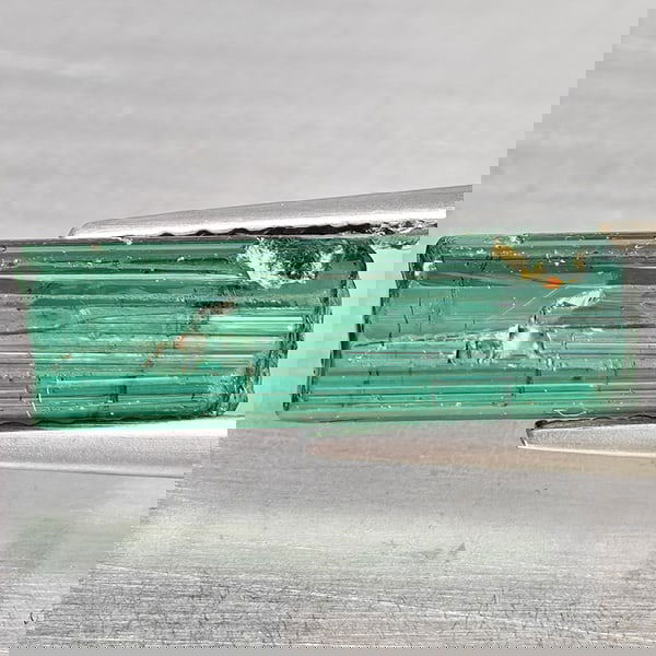 Natural Green Tourmaline 2.79 Ct. Rough Shape 14.6 x 4.4 Mm Gemstone From Nigeria (1 of 3)