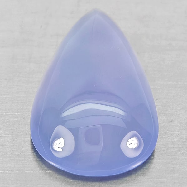 Natural Lavender Chalcedony 20.18 Ct. Pear Cabochon Shape 21 x 16.1 Mm Gemstone From Russia (1 of 3)