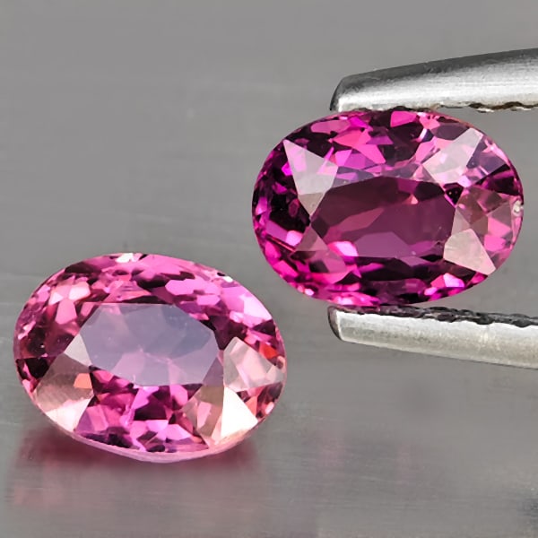 Natural Pink Tourmaline 1.43 Ct. 2 Pcs Oval Shape 6.4 x 4.6 Mm Gemstone from Nigeria (1 of 3)