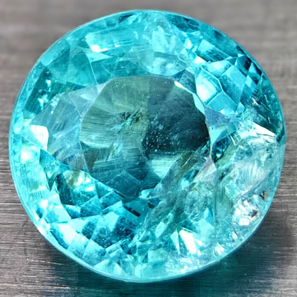 Natural Paraiba Color Apatite 1.15 Ct. Round Shape 6.1 Mm Gemstone From Tanzania (1 of 3)