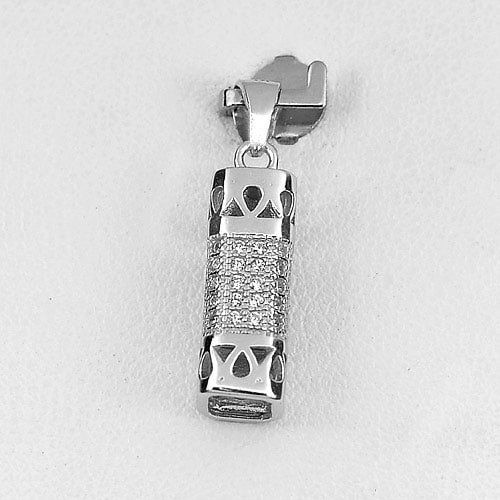 925 Sterling Silver Jewelry Pendant with CZ Beautiful Design 1.89 Grams (1 of 3)