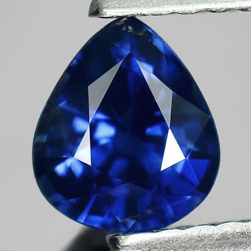 Natural Blue Sapphire 0.76 Ct. VS Pear Shape 6 x 5.2 Mm. Gemstone From Thailand: Product ID: 806005625 Product Name: Natural Blue Sapphire Weight: 0.76 CT. Size: 6 x 5.2 x 3.4 MM. Shape: Pear Color: Blue Clarity:VS Luster: Very Good Gems Origin: Thailand Treatment: Heated Crystal