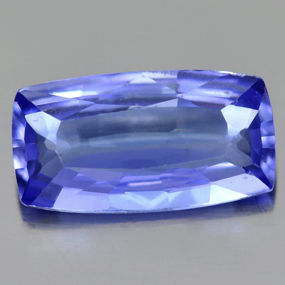 Natural Violetish Blue Tanzanite 1.80 Ct. Cushion Shape 11 x 6.1 Mm. Gemstone From Tanzania (1 of 3)