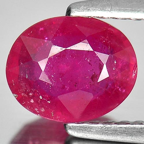 Natural Purplish Pink Ruby 1.56 Ct. Oval Shape 7.9 x 6.4 Mm. Gemstone From Mozambique (1 of 3)