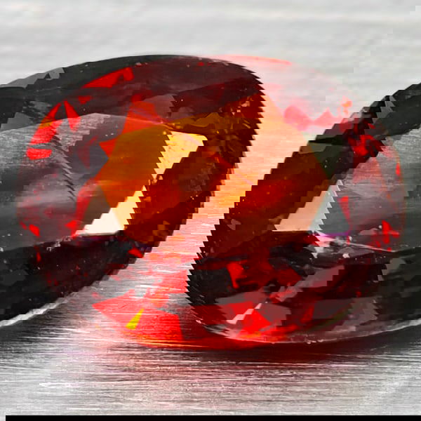 Natural Orange Spessartine Garnet 0.84 Ct. Oval Shape 6.3 x 5 Mm Gemstone From Nigeria (1 of 3)