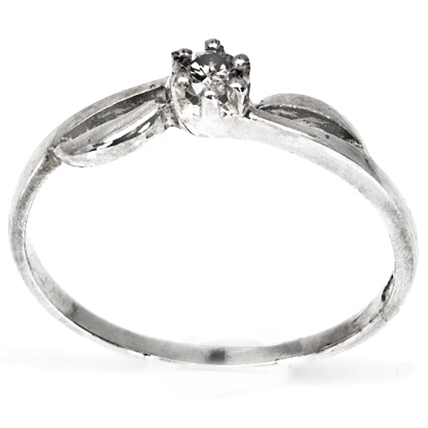 925 Sterling Silver Ring Jewelry 1.46 Grams With Natural Diamond 0.08 Ct. Size 5.5 (1 of 3)