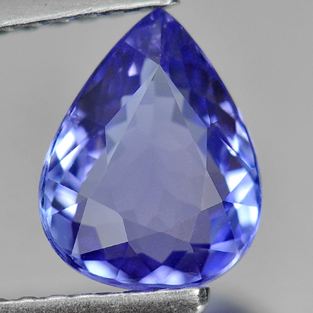 Natural Violetish Blue Tanzanite 1.20 Ct. Clean Pear Shape 8.2 x 5.5 Mm. Gemstone From Tanzania (1 of 3)