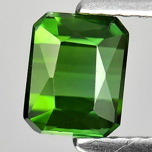 Natural Green Tourmaline 1.12 Ct. Octagon Shape 6.4 x 5 Mm. Unheated Gemstone From Nigeria (1 of 3)