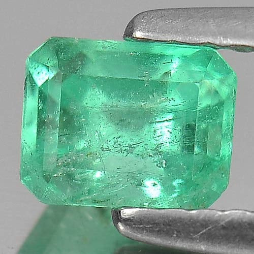 Natural Green Emerald 0.66 Ct. Octagon Shape 5.6 x 4.4 Mm. Gemstone From Columbia (1 of 3)