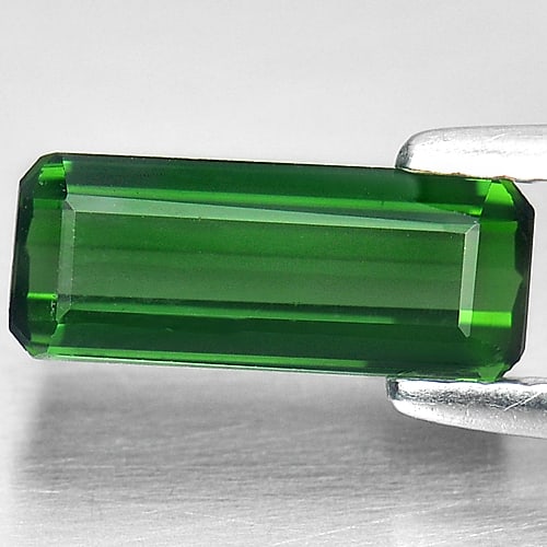 Natural Green Tourmaline 1.41 Ct. Octagon Shape 10.7 x 4.3 Mm. Unheated Gemstone From Nigeria (1 of 3)