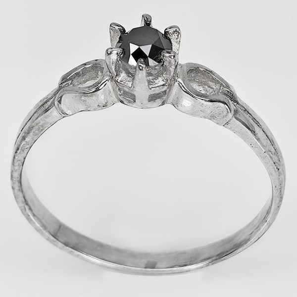 925 Sterling Silver Ring Jewelry 1.29 Grams With Natural Diamond 0.20 Ct. Size 5.5 (1 of 3)