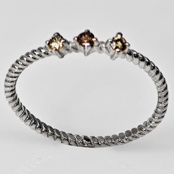 925 Sterling Silver Ring Jewelry 0.85 Grams With Natural Diamond 0.10 Ct. Size 5.5 (1 of 3)