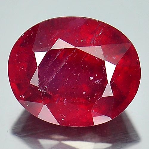 Natural Red Ruby 2.48 Ct. Oval Shape 8.2 x 6.8 Mm Gemstone From Madagascar (1 of 3)