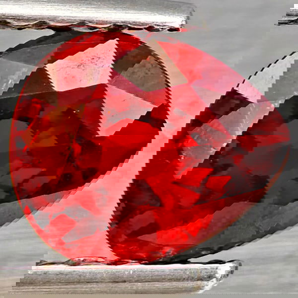 Natural Orangish Red Spessartine Garnet 0.96 Ct. Pear Shape 6 x 5.1 Mm Gemstones From Namibia (1 of 3)