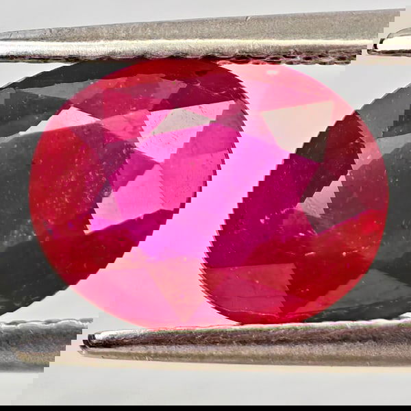 Natural Purplish Red Ruby 2.20 Ct. Oval Shape 9.1 x 7.2 Mm Gemstone From Madagascar (1 of 3)