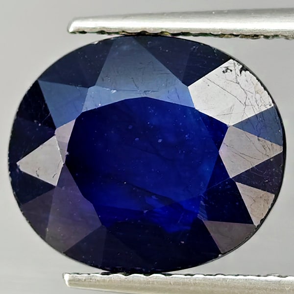 Natural Blue Sapphire 6.34 Ct. Oval Shape 11.6 x 9.9 Mm Gemstone from Madagascar (1 of 3)