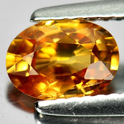 Natural Yellow Zircon 1.28 Ct. Oval Shape 7.2 x 5.3 Mm. Gemstone From Cambodia (1 of 3)
