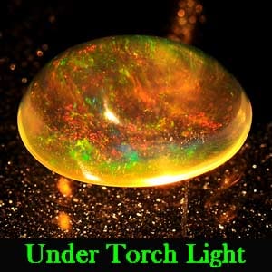 Natural Multi Color Opal 1.17 Ct. Oval Cabochon Shape 8.8 x 6 Mm Gemstone From Ethiopia (1 of 3)