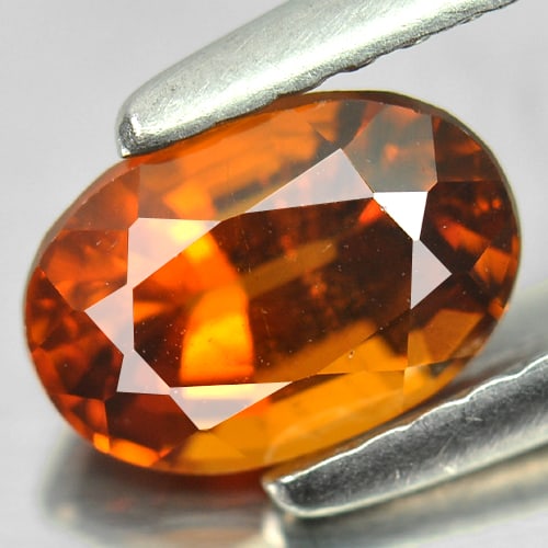 Natural Orange Spessartine Garnet 1.20 Ct Oval Shape 7.2 x 5 Mm. Gemstone From Namibia (1 of 3)
