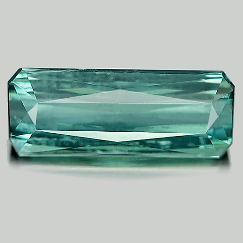 Natural Blue Green Indicolite Tourmaline 1.71 Ct. Octagon Shape 11.3 x 4.5 Mm. Gemstone From Nigeria (1 of 3)
